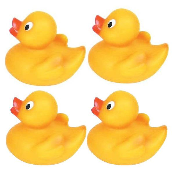 24 Squeezy Rubber Ducks 5cm - Yellow