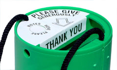 Round Charity Money Collection Box