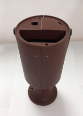 Round Charity Money Collection Box - Brown - CLEARANCE