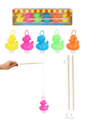 Hook-a-Duck Game - 6 Weighted Plastic Ducks 7cm with Hooks & 2 Rods