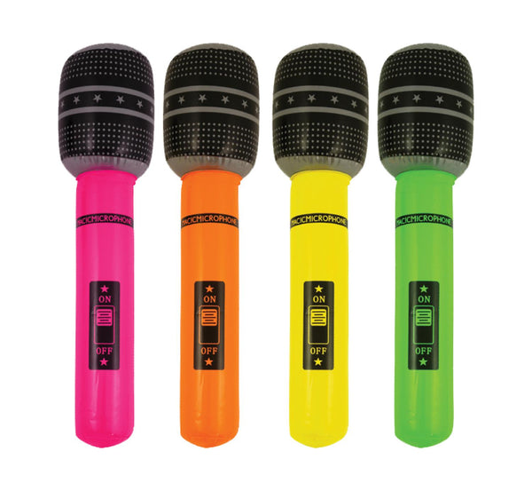 12 Inflatable Microphones 25cm