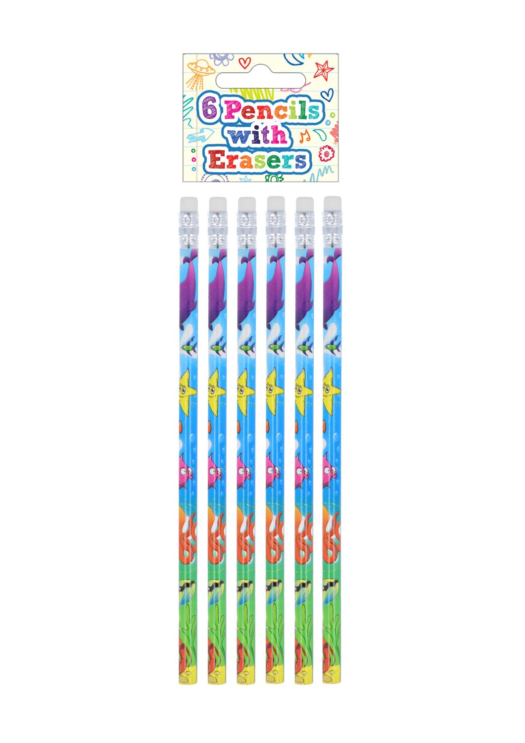 6 Sea Life Pencils