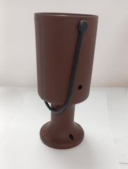 Round Charity Money Collection Box - Brown - CLEARANCE
