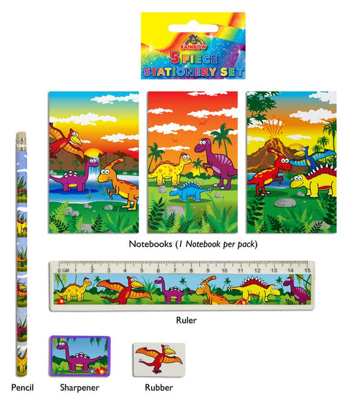 Dinosaur 5-Piece Stationery Set