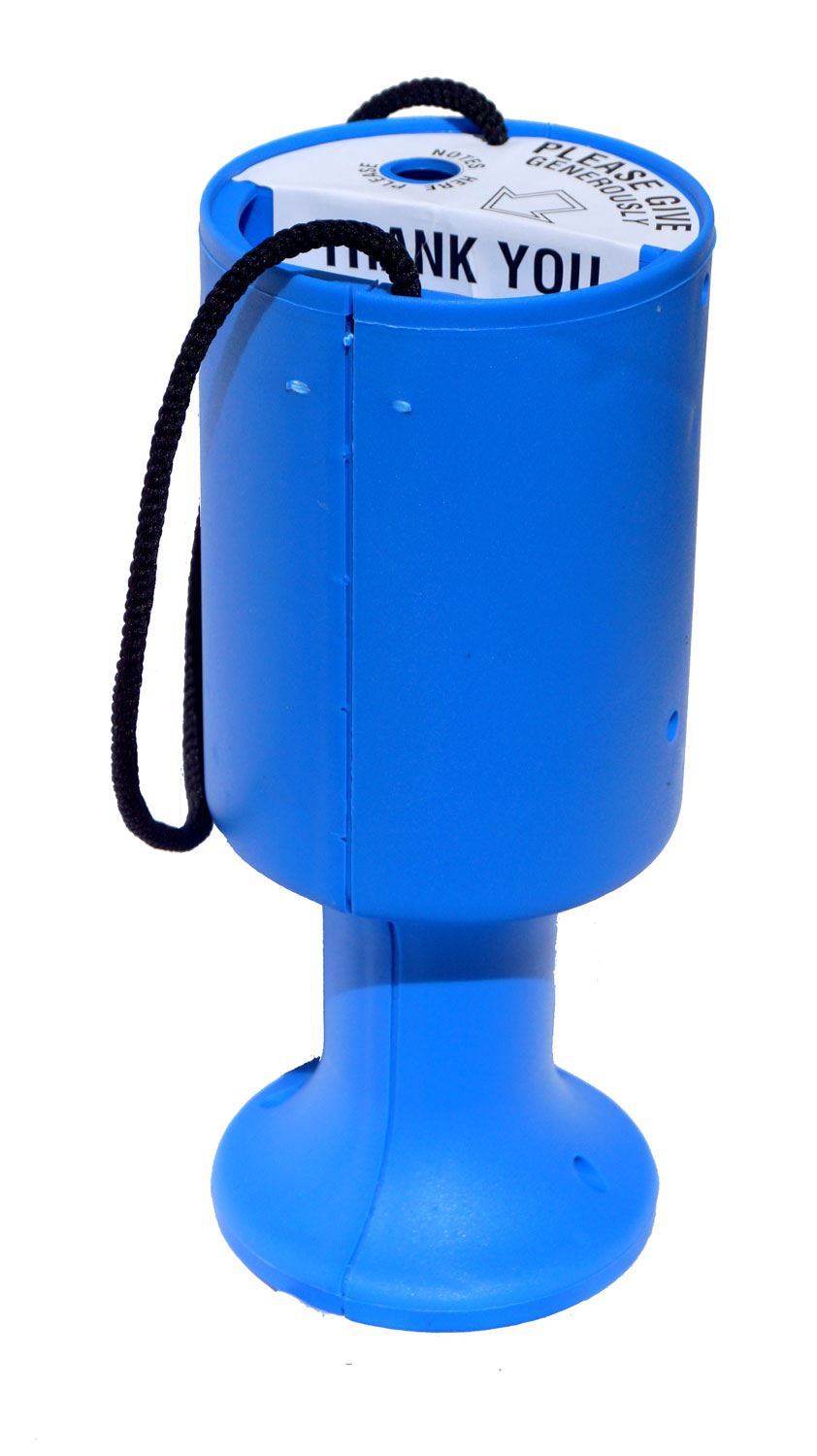 Round Handheld Plastic Charity Collection Box – Charnwood Fundraising