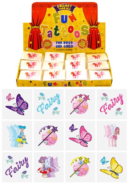 Box of 576 Mini Fairy Tattoos